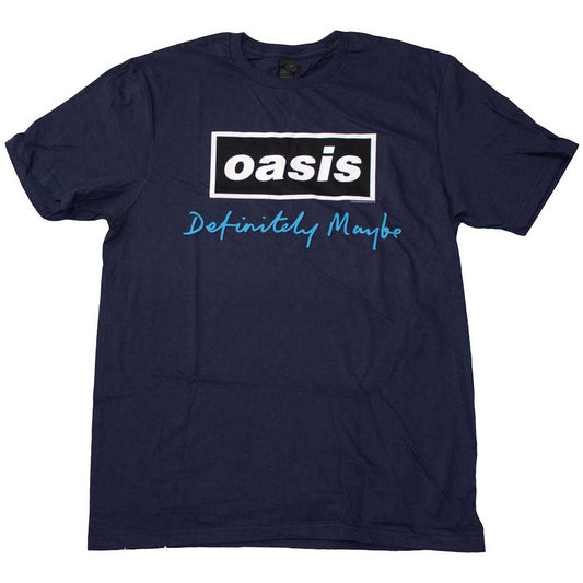 Oasis T Shirt - Definitely Maybe Text Logo