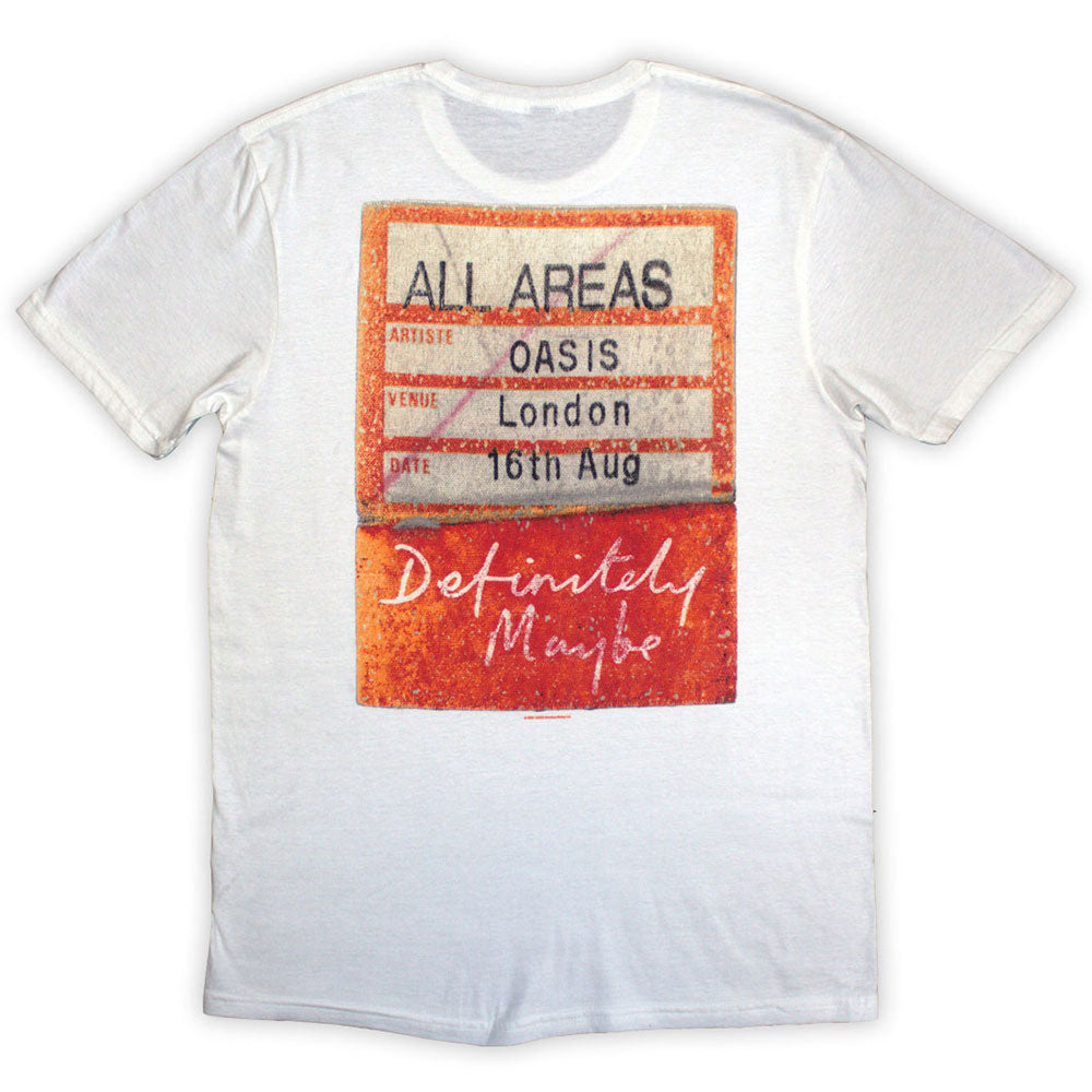 Oasis White T Shirt - Definitely Maybe AAA Pass