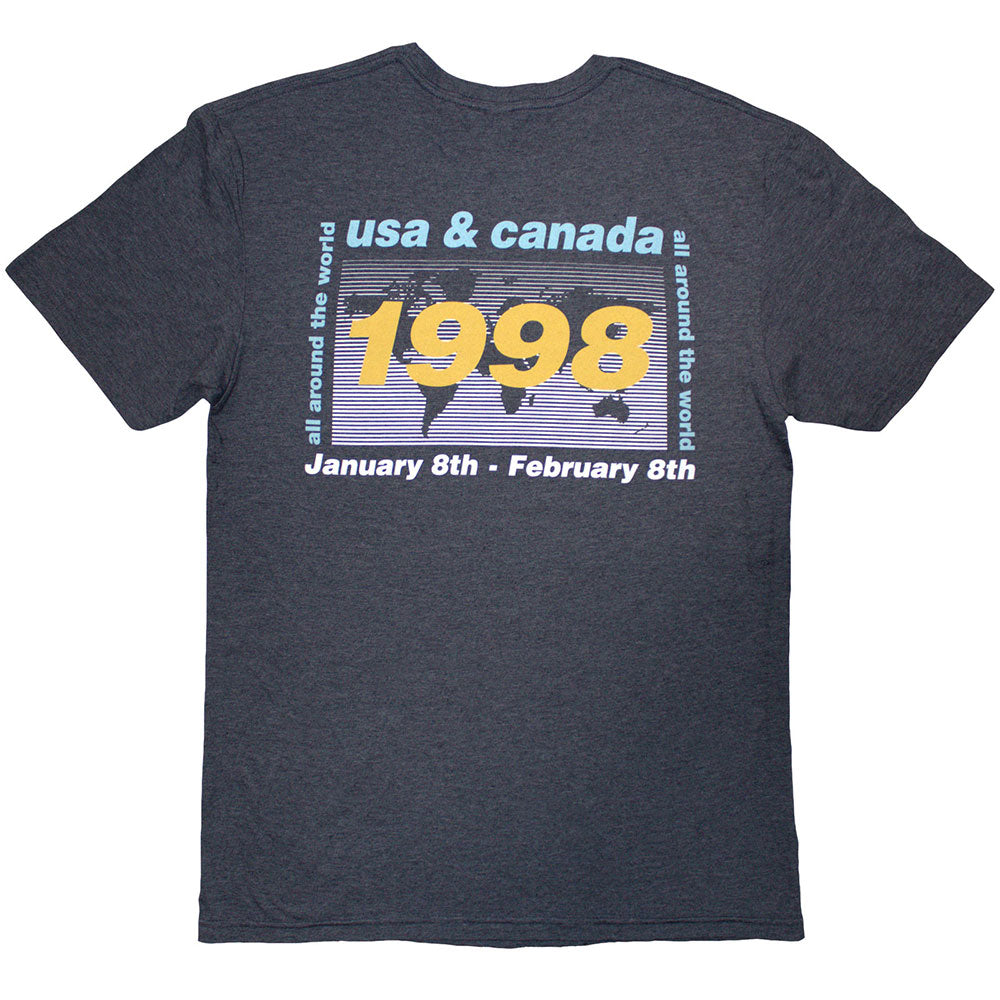 Oasis Navy T Shirt - 1998 World Tour - USA/Canada