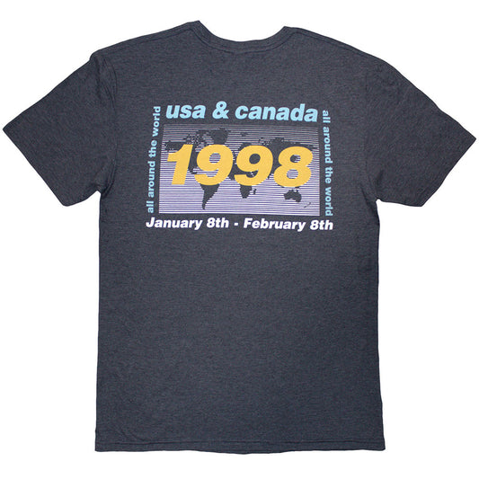 Oasis Navy T Shirt - 1998 World Tour - USA/Canada