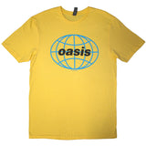 Oasis Yellow T Shirt - 1998 World Tour - South America