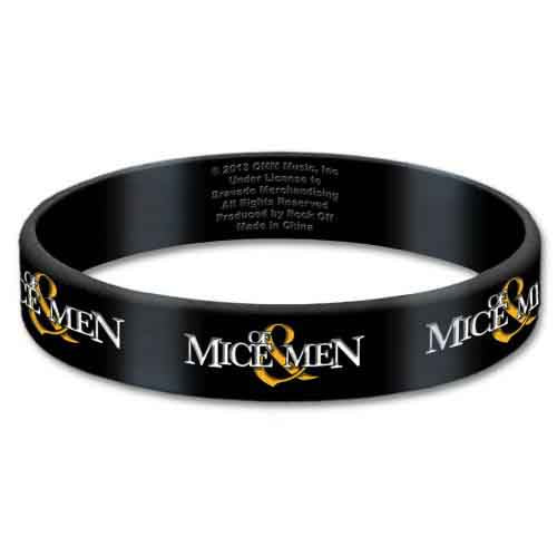 Of Mice and Men Wrist Band - Rubber Gummy - Logo