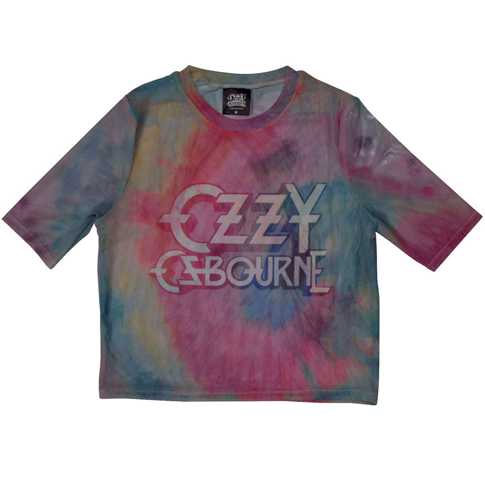 Ozzy Osbourne Women's Mesh Short Sleeve Crop Top - Logo