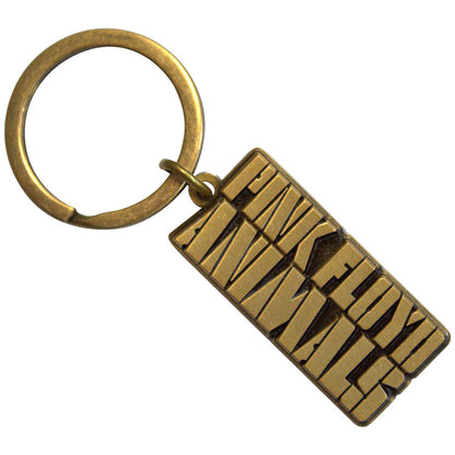 Pink Floyd Standard Keychains - Animals Gold Text Logo