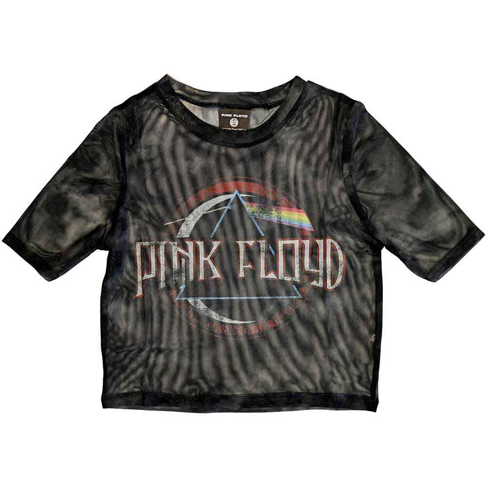 Pink Floyd Women's Short Sleeve Crop Top - Vintage Dsotm Seal | Buy Now For 24.99
