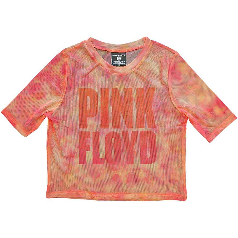 Pink Floyd Women's Short Sleeve Crop Top - Stacked Logo | Buy Now For 24.99