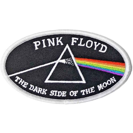 Pink Floyd Patches - Iron On - DSOTM Oval White Border
