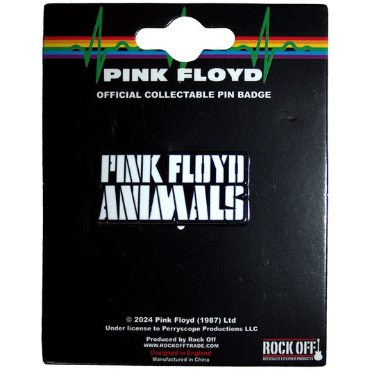 Pink Floyd Pin Badge - Animals Mono Text Logo