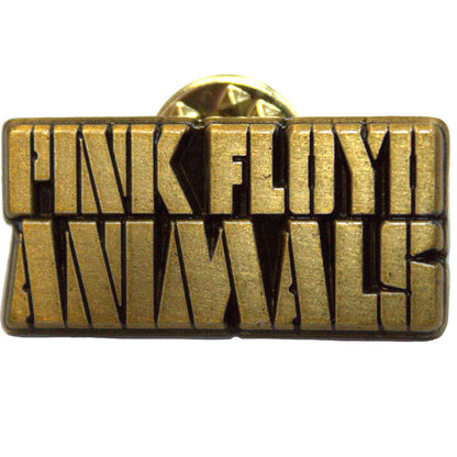 Pink Floyd Pin Badge - Animals Gold Text Logo