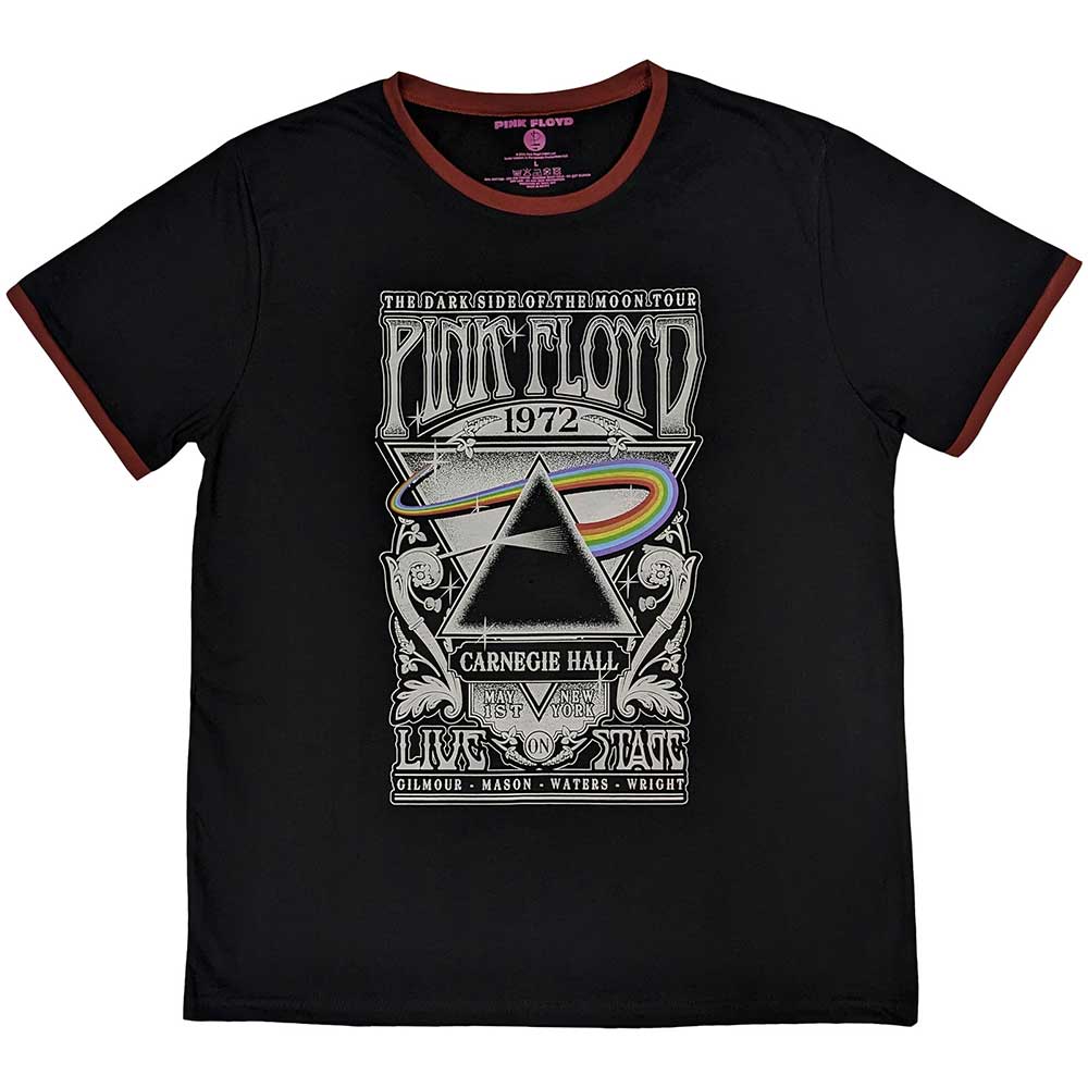 Pink Floyd T Shirt - Carnegie Hall Poster Ringer