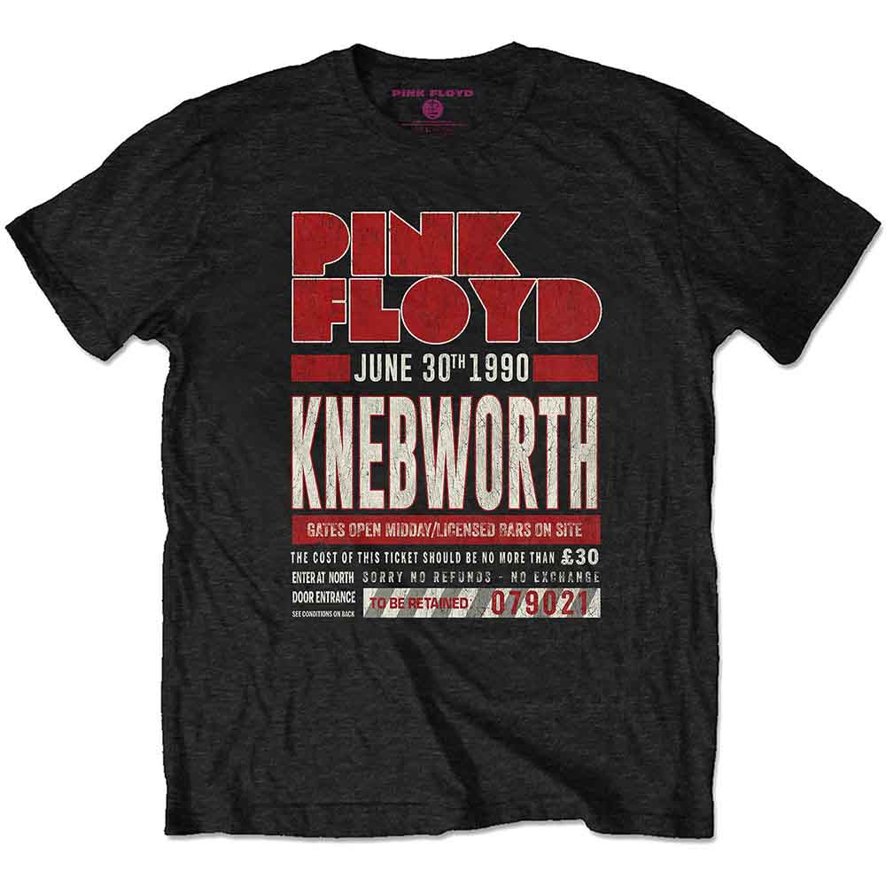 Pink Floyd T Shirt - Knebworth '90 Red