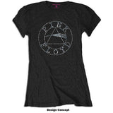 Pink Floyd Woman's T Shirt - Circle Logo Diamante