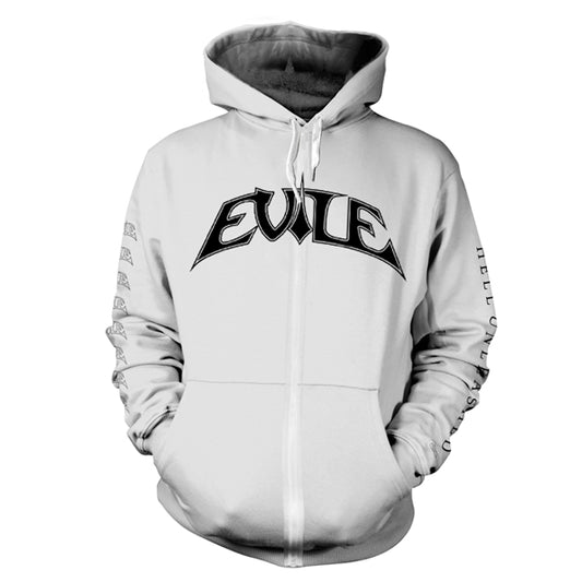 Evile Hoodie - Hell Unleashed (White)