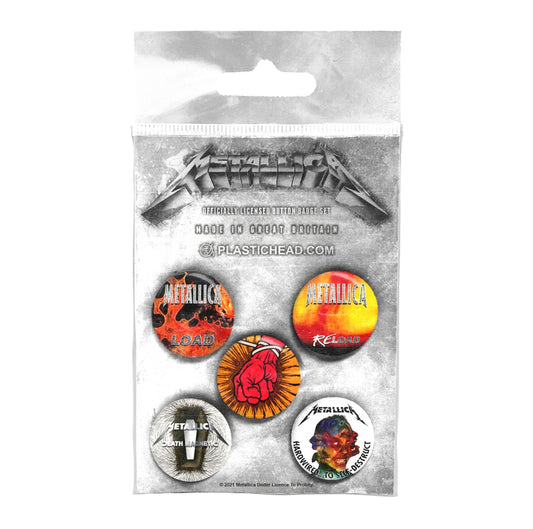 Metallica Badge Pack - Albums 1996-2016 Button Badge Set | Buy Now For 19.99