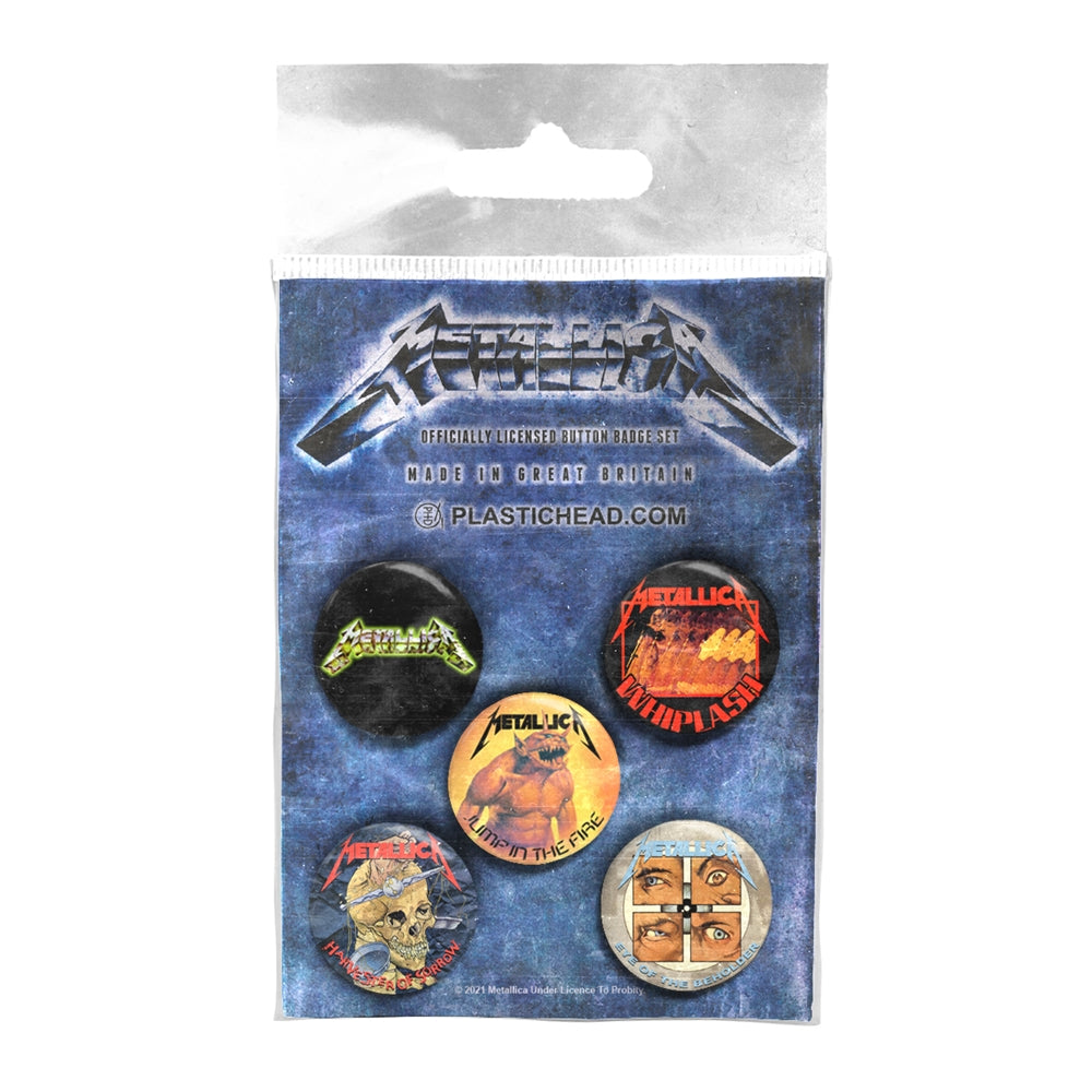 Metallica Badge Pack - The Singles Button Badge Set | Buy Now For 19.99