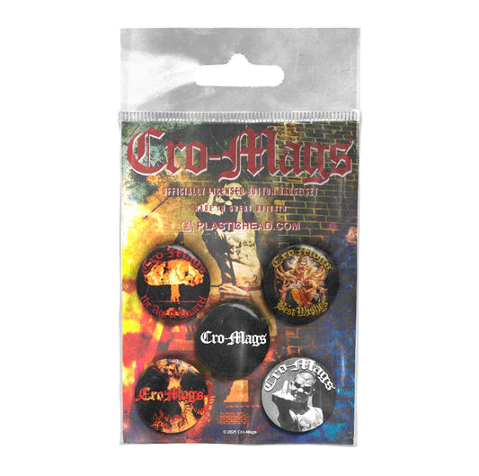 Cro-Mags Badge Pack - Cro-Mags Button Badge Set | Buy Now For 19.99
