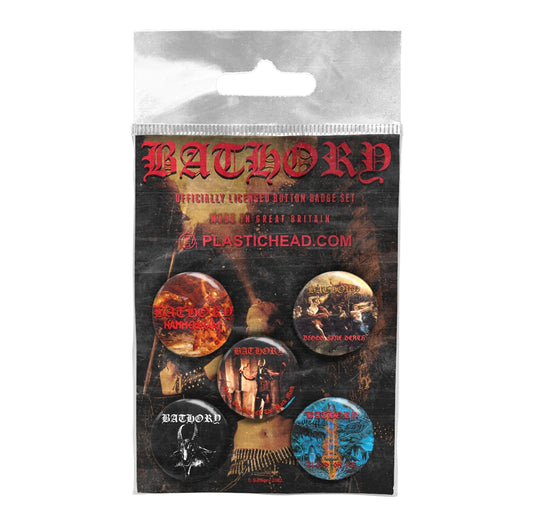 Bathory Badge Pack - Bathory Button Badge Set | Buy Now For 19.99