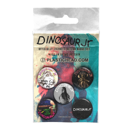 Dinosaur Jr Badge Pack - Albums 1987-1992 Button Badge Set | Buy Now For 19.99