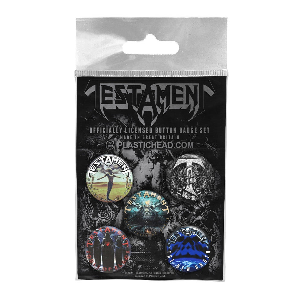 Testament Badge Pack - Testament Button Badge Set | Buy Now For 19.99