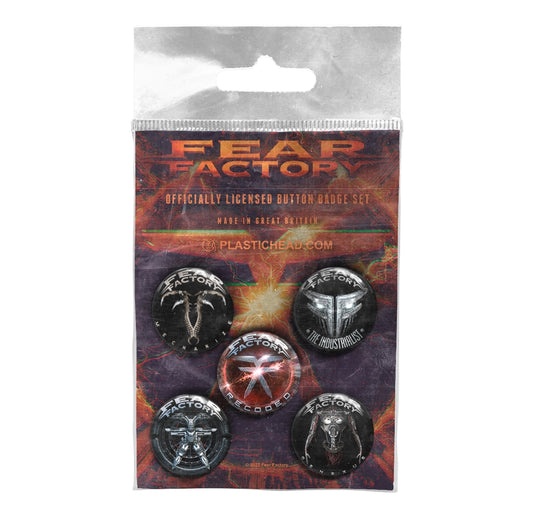 Fear Factory Badge Pack - Albums 2010-2021 Button Badge Set | Buy Now For 19.99