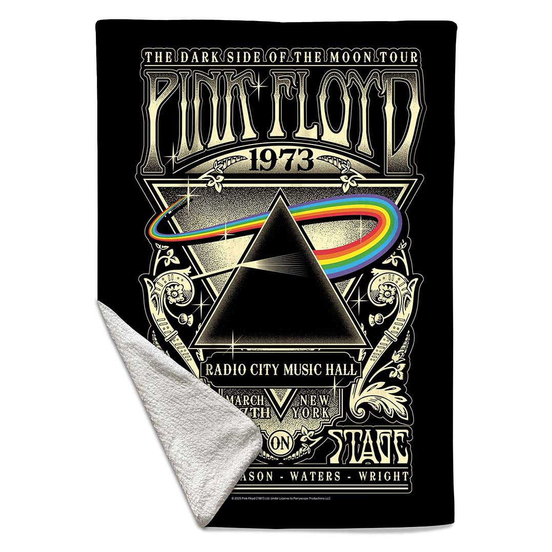 Rocksax Pink Floyd Sherpa Fleece Blanket - 1973 Live  | Buy Now From £39.99