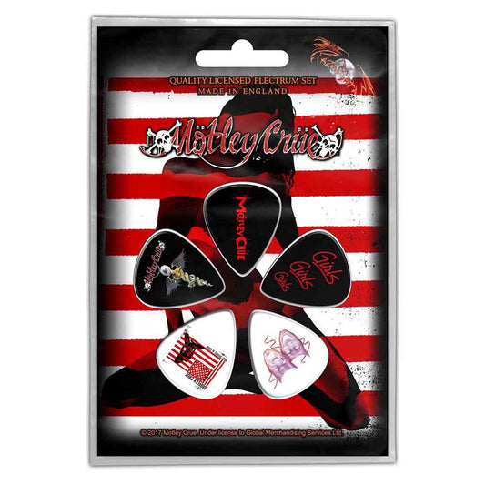 Mötley Crüe Plectrum - Multi-pack - Red, White & Crue