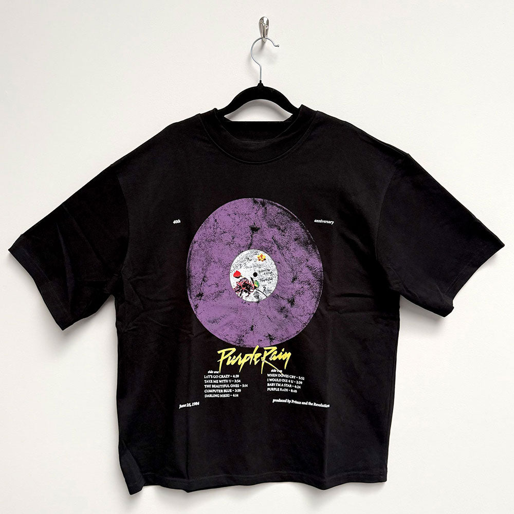 Prince T Shirt - Purple Rain Disc Oversized | Buy Now For 29.99