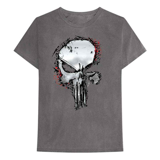 Marvel Comics T Shirt - Metallic Skull