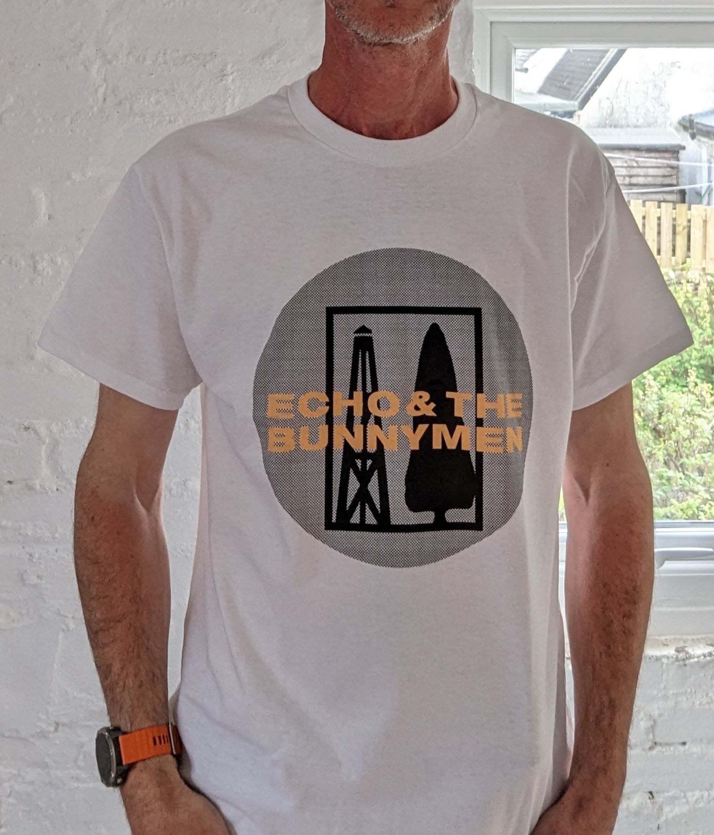 Official Echo & The Bunnymen Vintage Round Logo T-Shirt.