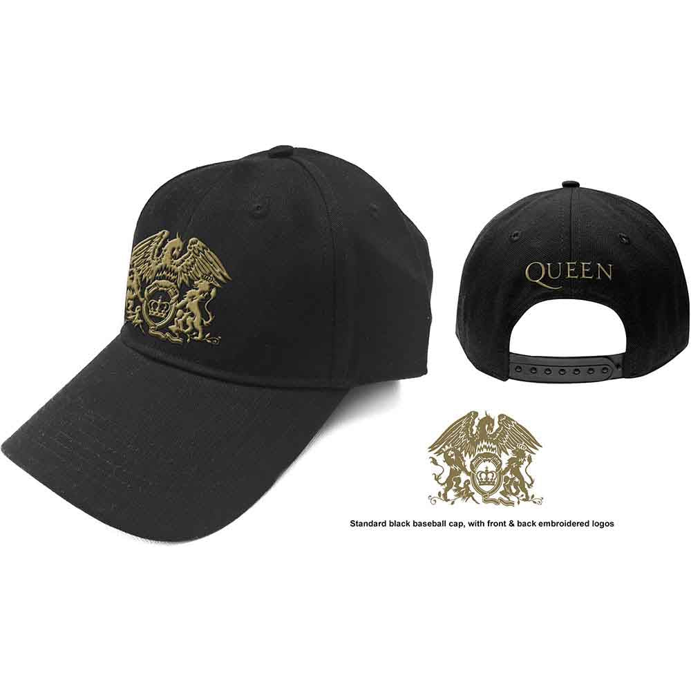 Queen Baseball Cap - Gold Classic Crest