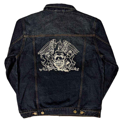 Queen Denim Jacket - White Crest