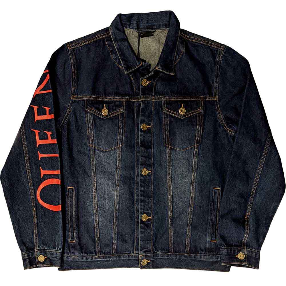 Queen Denim Jacket - White Crest