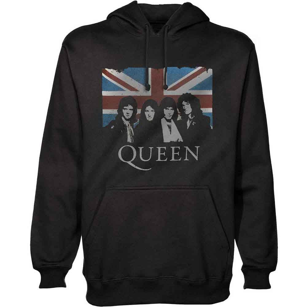 Queen Pullover Hoodie - Vtge Union Jack