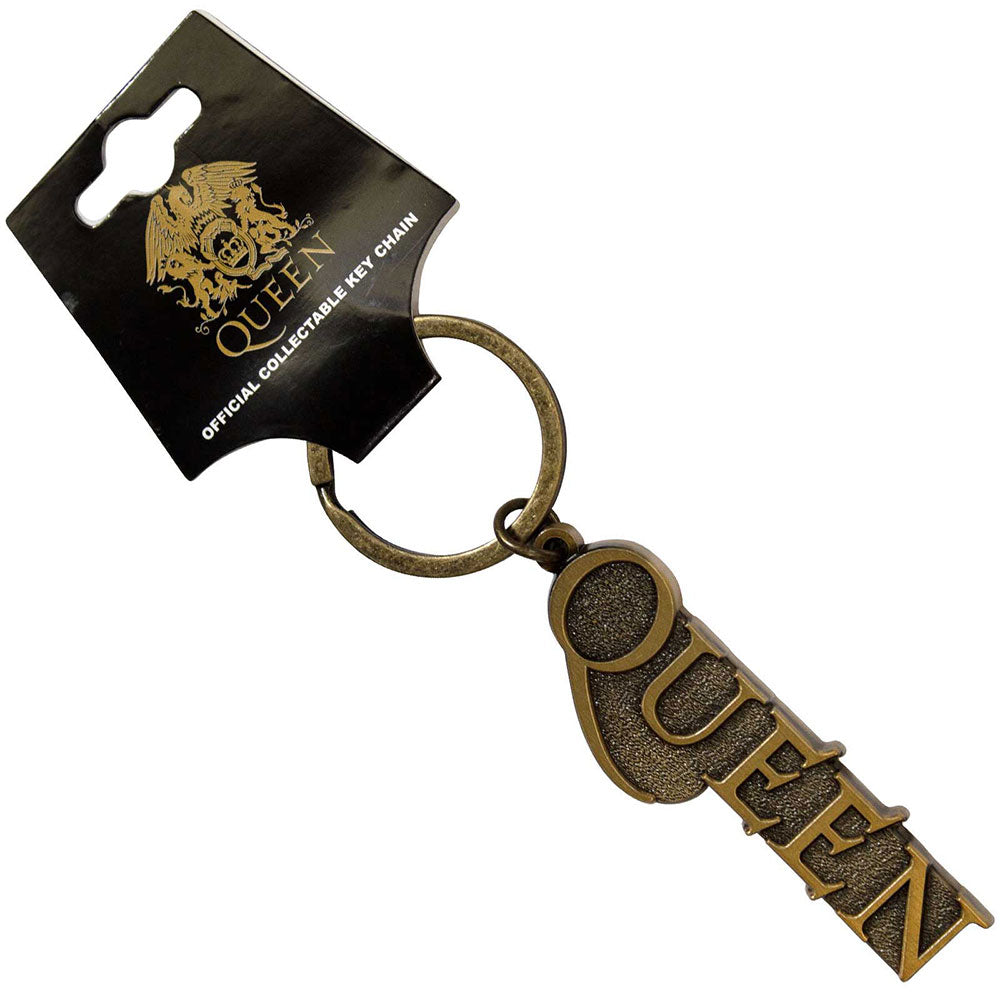 Queen Standard Keychains - Gold Logo