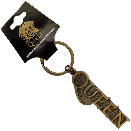 Queen Standard Keychains - Gold Logo