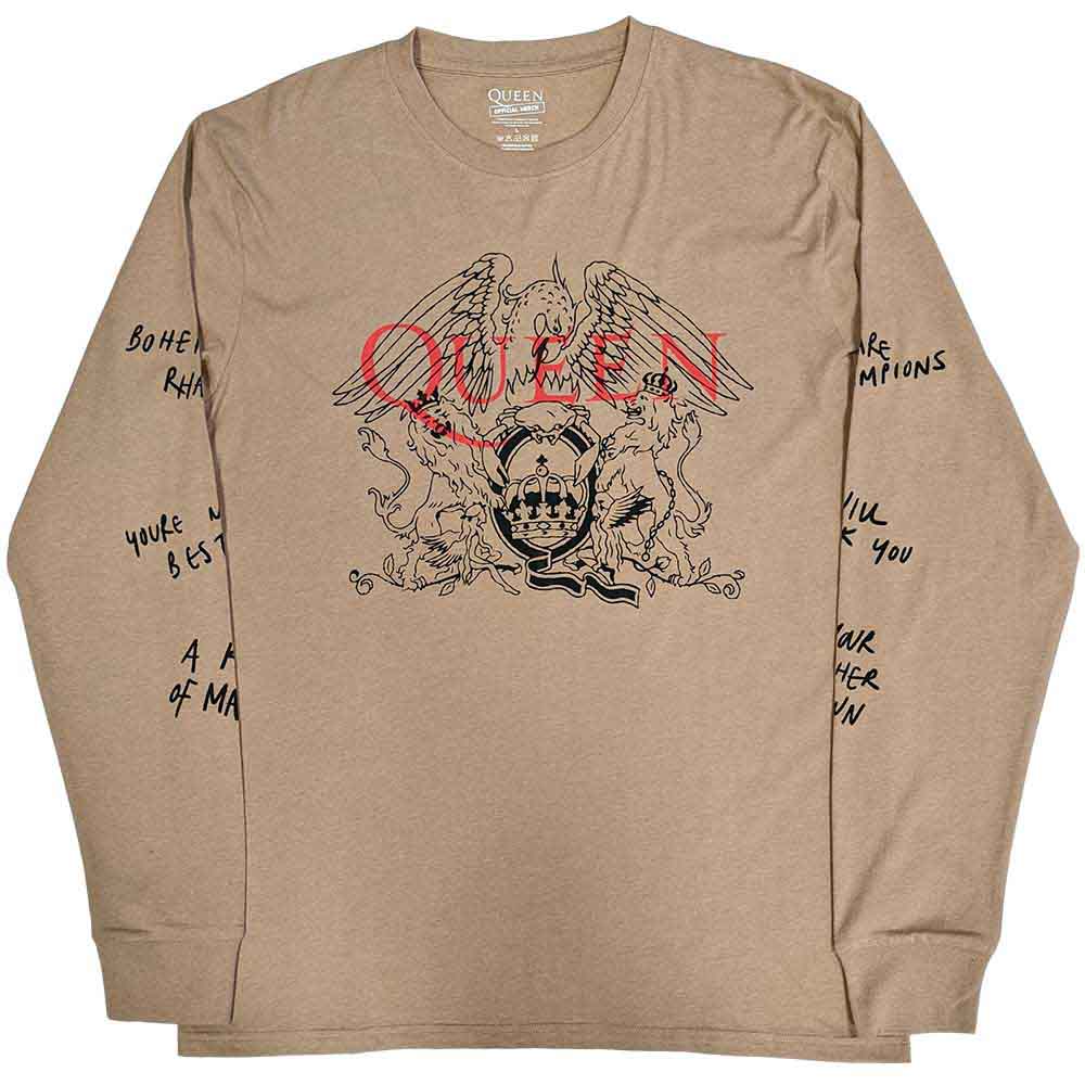 Queen Long Sleeve T Shirt - Handwritten | Buy Now For 29.99