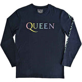 Queen Long Sleeve T Shirt - Rainbow Crest