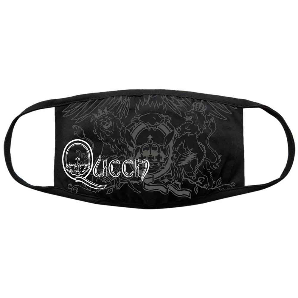 Queen Face Masks - Retro Logo & Crest