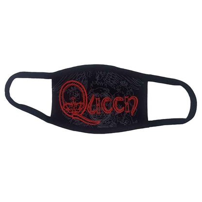 Queen Face Masks - Red Retro Logo