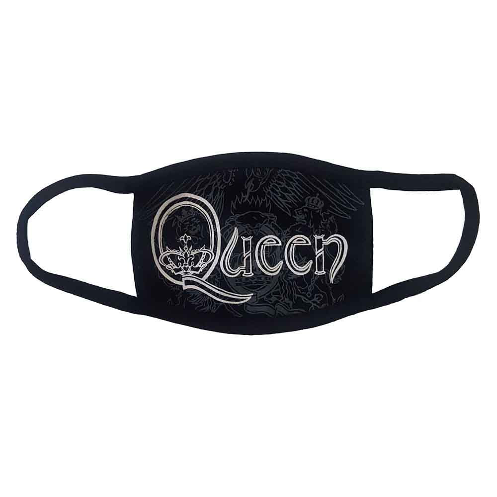 Queen Face Masks - White Retro Logo