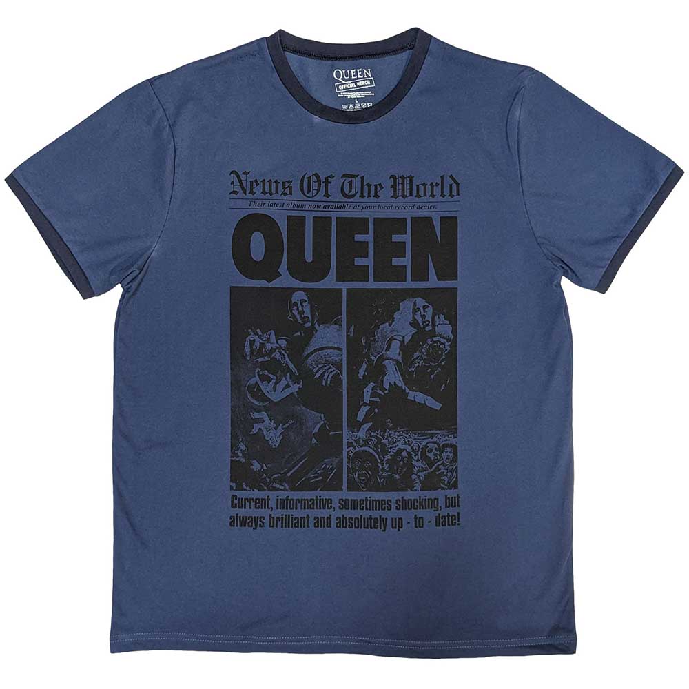 Queen T Shirt - NOTW 40th Front Page Ringer