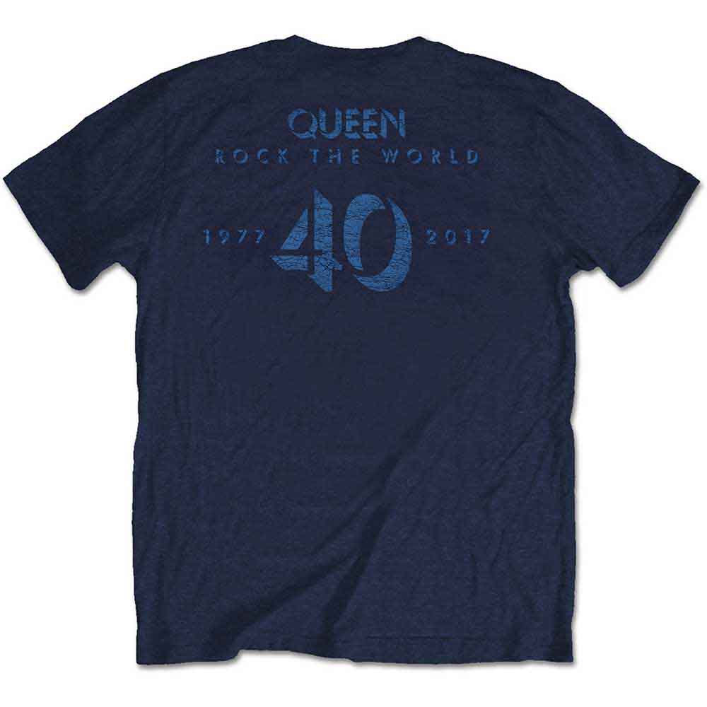 Queen T Shirt - Vtge News Of The World 40th Logo
