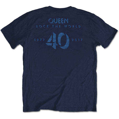 Queen T Shirt - Vtge News Of The World 40th Logo