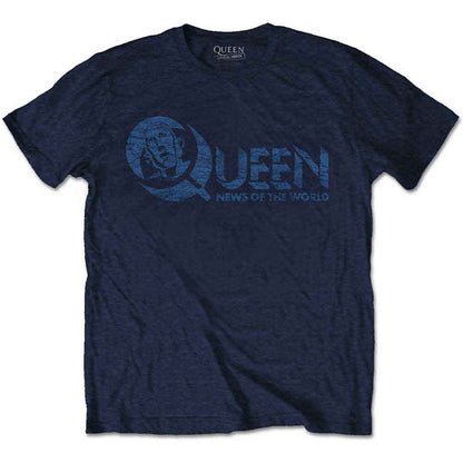 Queen T Shirt - Vtge News Of The World 40th Logo