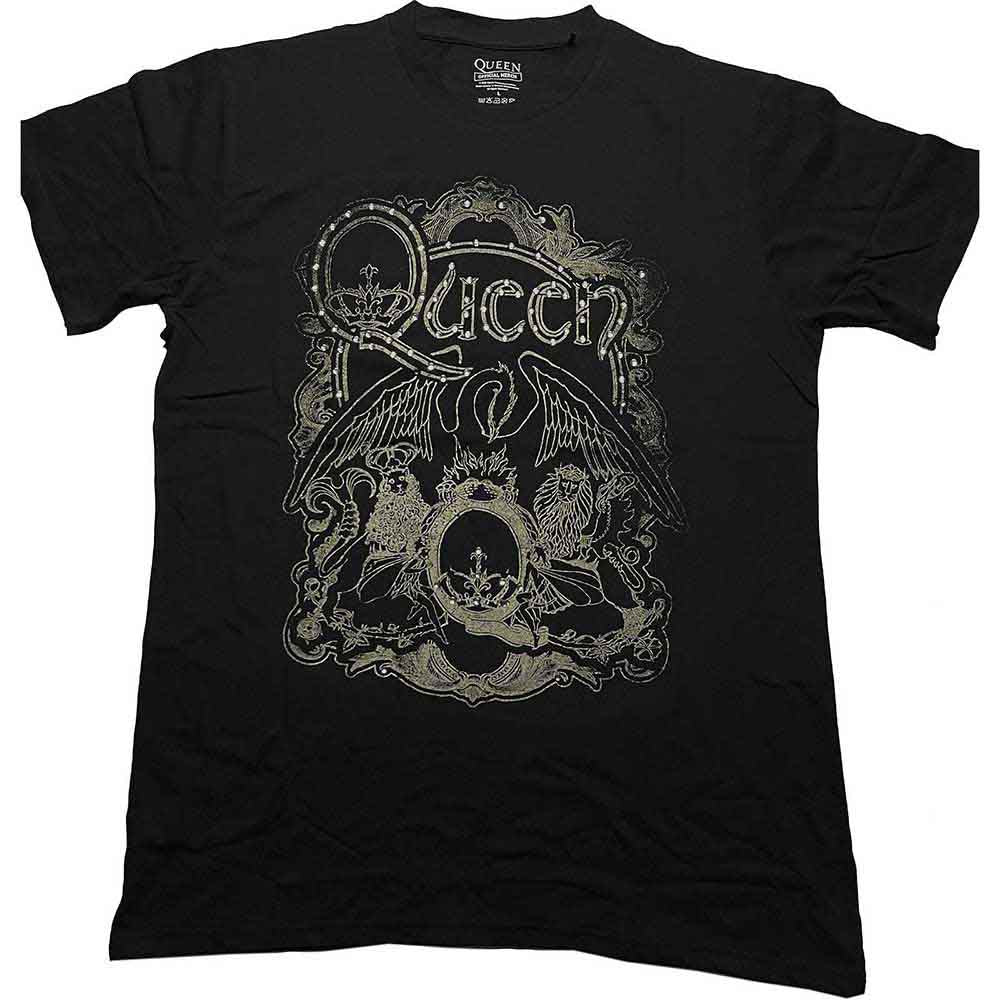 Queen T Shirt - Ornate Crest Diamante