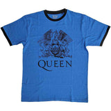 Queen T Shirt - Crest Logo Ringer