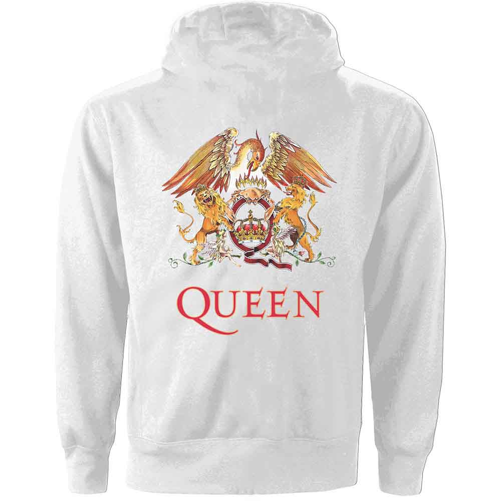 Queen Women's Zip Hoodie - Classic Crest BackPrint