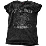 Ramones Women's T Shirt - Vtge Forest Hills Snow Wash