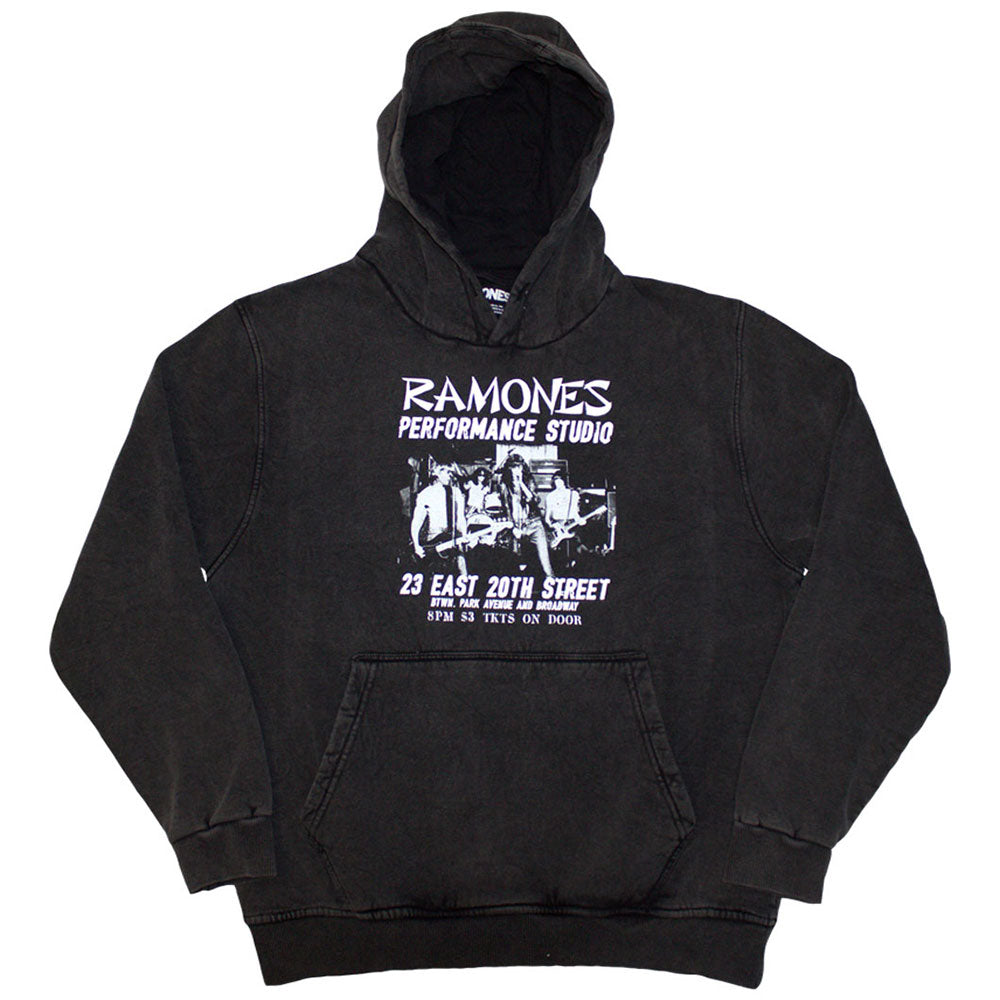 Ramones Stone Wash Pullover Hoodie - East Village Stone Wash