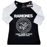 Ramones Woman's T Shirt - First World Tour 1978